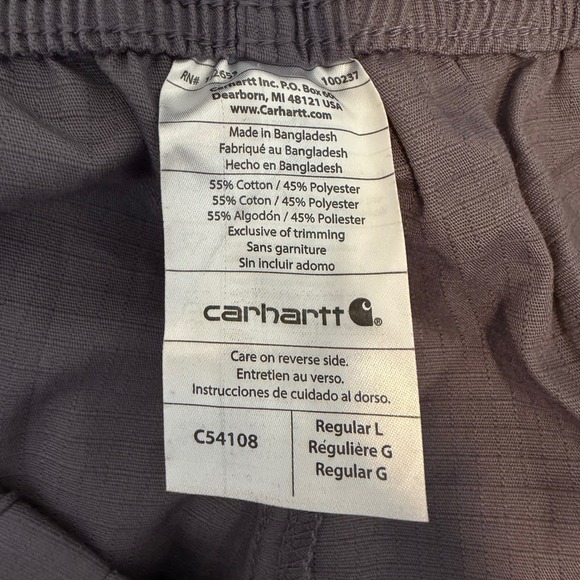 Carhartt Liberty Scrub Set Mens 2X Pewter Gray Ripstop V-Neck Top Cargo Pants - Picture 9 of 10